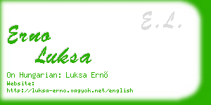 erno luksa business card